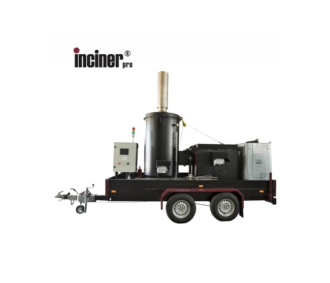 The IncinerPro a500 mobile incinerator for livestock farms.