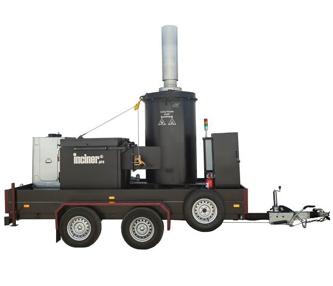 The IncinerPro a500 mobile incinerator for livestock farms.