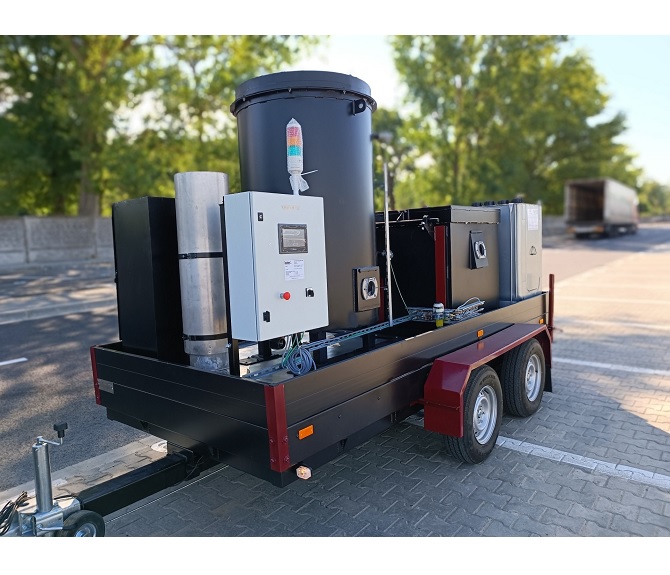The IncinerPro a500 mobile incinerator for livestock farms.