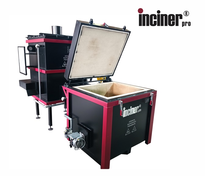 The IncinerPro g600 incinerator for slaughterhouses and meat processing plant.