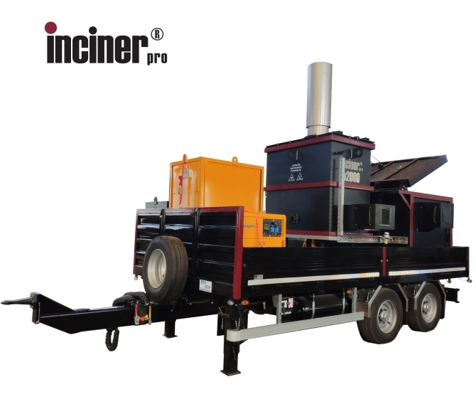 The IncinerPro a2000 mobile incinerator for livestock farms.