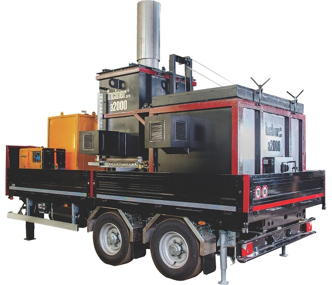 The IncinerPro a2000 mobile incinerator for livestock farms.